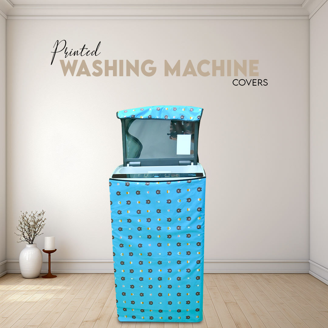 100% Waterproof Printed Washing Machine Covers in Parachute Fabric