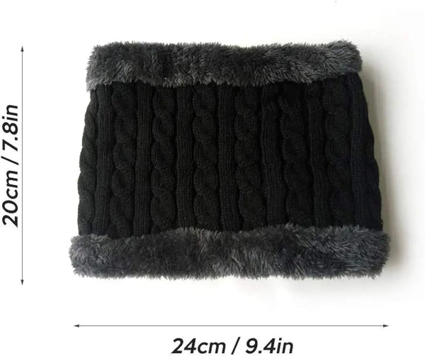 Wool Beanie  Muffler for Men & Women (Black)